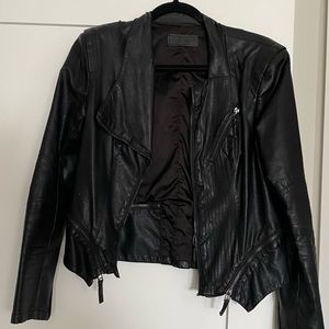Blank NYC Sz M. Black Faux leather jacket
